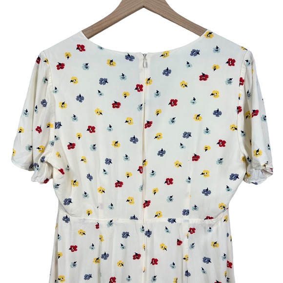 Madewell Orchard Flutter-Sleeve Dress in Confetti Floral Size 8 - Picture 5 of 9